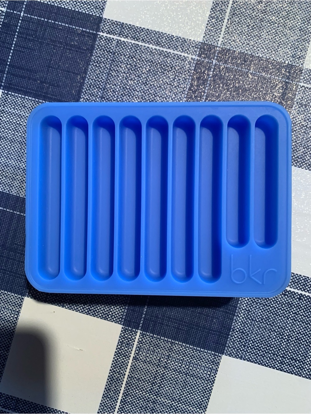 bkr Blue Silicone Ice Stick Tray - Flexible Reusable Mold